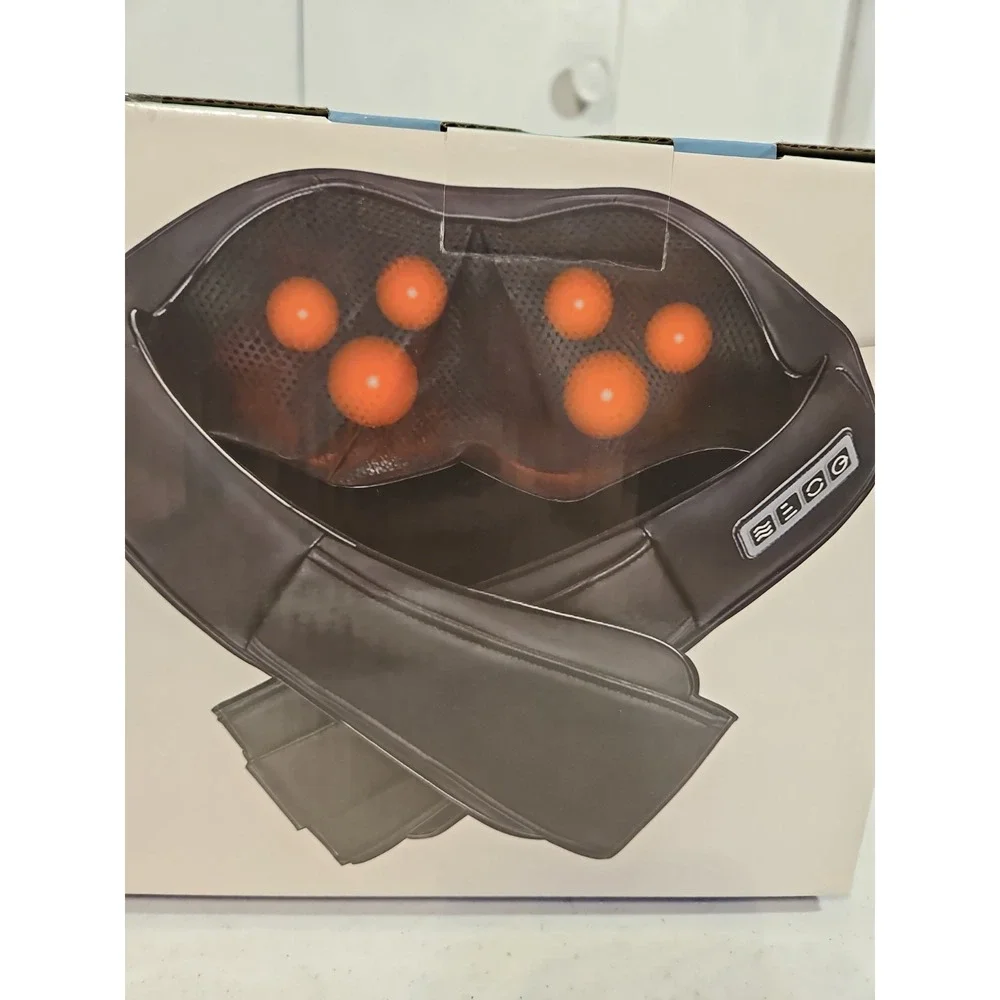 purity+‎ Neck & Shoulder Massager Shiatsu Heated Adjustable Speed Black